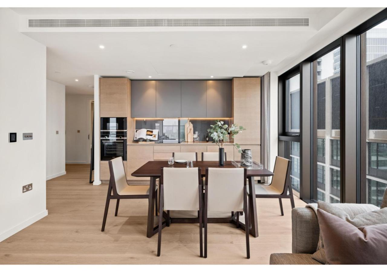 Elegant And Modern Apartments In Canary Wharf Right Next To Thames Londres Exterior foto