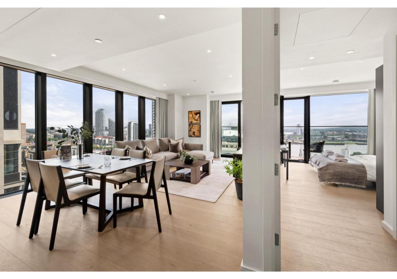 Elegant And Modern Apartments In Canary Wharf Right Next To Thames Londres Exterior foto