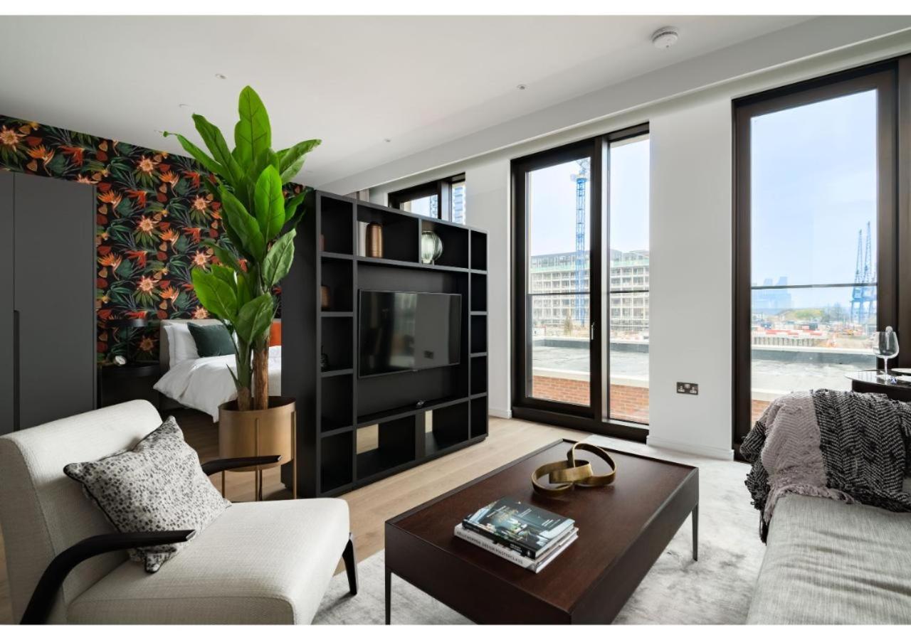 Elegant And Modern Apartments In Canary Wharf Right Next To Thames Londres Exterior foto